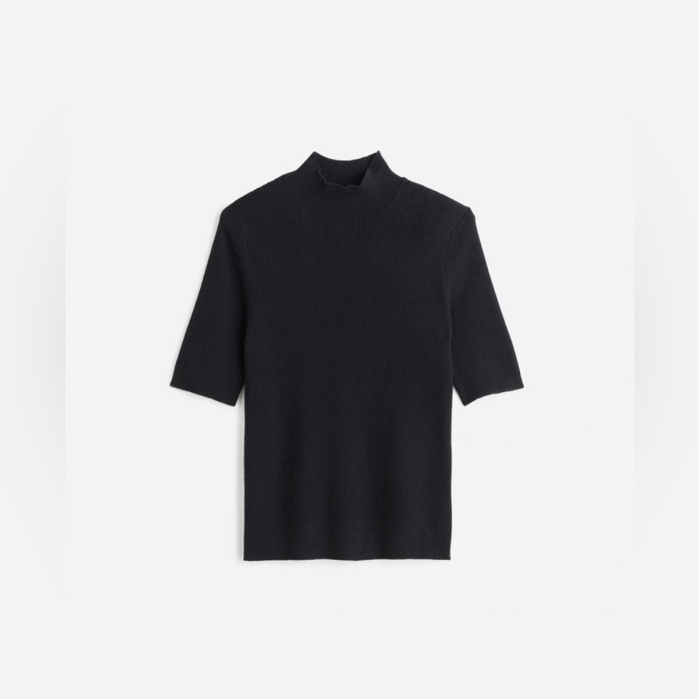 Madewell Black Merino Wool Turtleneck Sweater